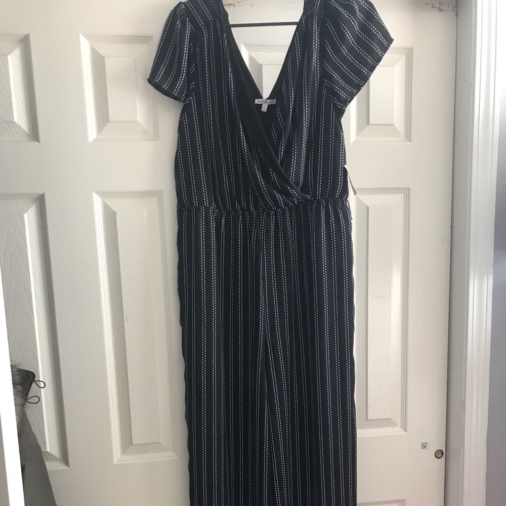 Black and white jump suit